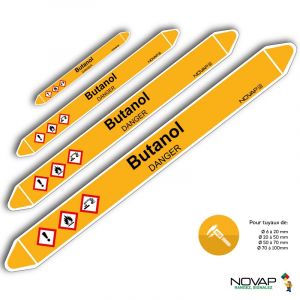 Marqueurs de tuyauterie - Butanol - Novap