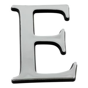 Lettre E en relief autocollant - Argent