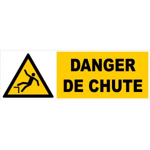 Panneau Danger de chute - Rigide 450x150mm - 4030753