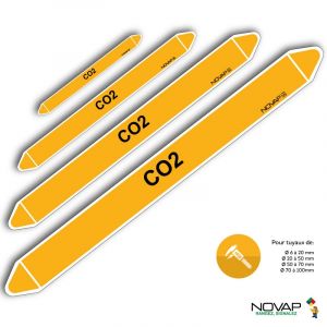 Marqueurs de tuyauterie - CO2 - Novap