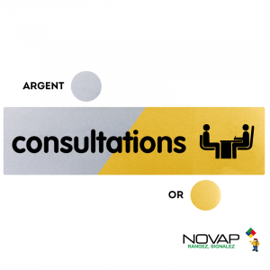 Plaquette Consultations 170x45 - Argent & Or - NOVAP