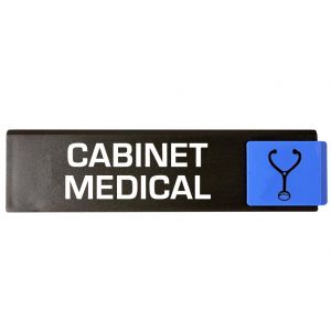 Plaquette de porte Cabinet medical - Europe design 175x45mm - 4260945