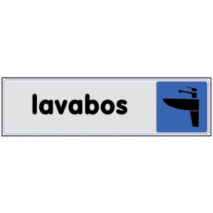 Plaquette de porte Lavabos - Plexiglas couleur 170x45mm - 4033235