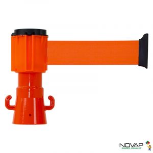 Dérouleur de sangle Orange fluo pour cônes - Novap
