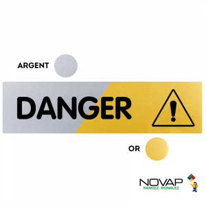 Plaquette Danger 170x45 - Argent & Or - NOVAP