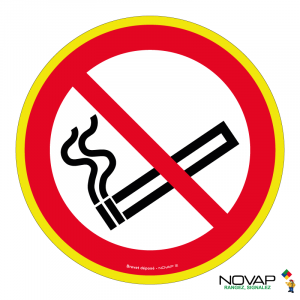 Panneau Défense de fumer - haute visibilité - Novap