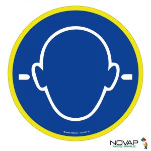 Panneau Port obligatoire des bouchons d'oreilles - haute visibilité - Novap