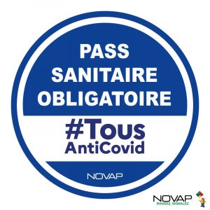 Panneau Pass sanitaire obligatoire - Novap