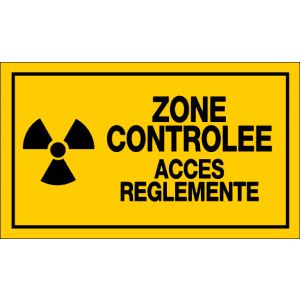 Panneau Zone controlée acces réglementé - Rigide 330x200mm - 4161341