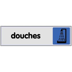 Plaquette de porte Douche - Plexiglas couleur 170x45mm - 4032832