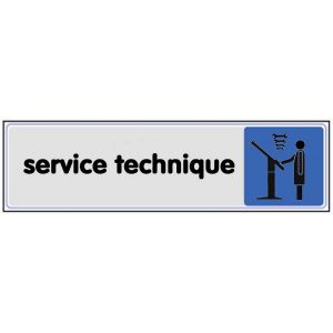 Plaquette de porte Service technique - Plexiglas couleur 170x45mm - 4033549