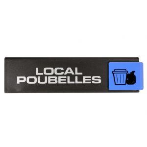 Plaquette de porte Local poubelles - Europe design 175x45mm - 4260501