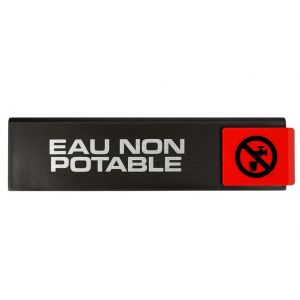 Plaquette de porte Eau non potable - Europe design 175x45mm - 4260167