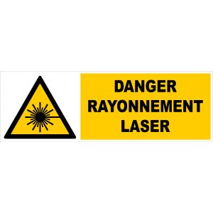 Panneau Danger rayonnement laser - Rigide 450x150mm - 4030746