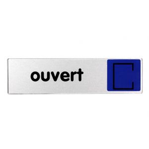 Plaquette de porte Ouvert - Plexiglas couleur 170x45mm - 4033327