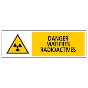 Panneau Danger matières radioactives - Rigide 450x150mm - 4030739