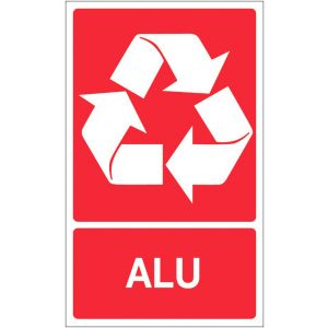 Panneau Recyclage dechets aluminiums - Rigide 330x200mm - 4161013