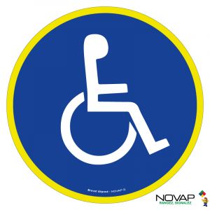 Panneau Parking Handicapés - haute visibilité - Novap