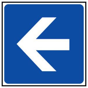 Panneau Flèche de direction - Rigide 480x480mm - 4010069