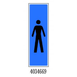Plaquette de porte Messieur vertical - Plexiglas couleur 170x45mm - 4034669