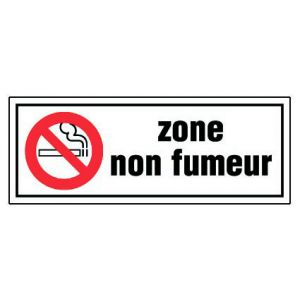 Panneau Zone non fumeur - Rigide 330x120mm - 4140568