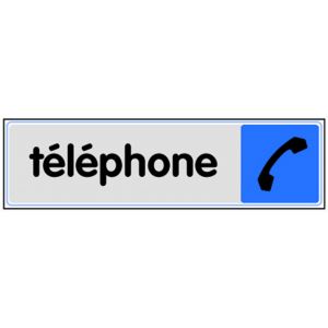 Plaquette de porte Téléphone - Plexiglas couleur 170x45mm - 4033662