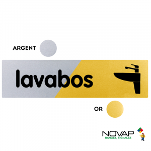 Plaquette lavabos 170x45 - Argent & Or - NOVAP