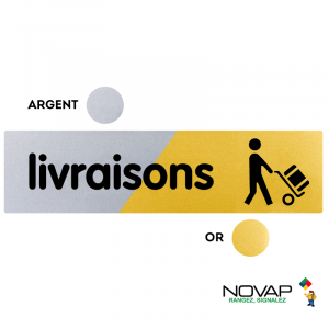 Plaquette livraisons 170x45 - Argent & Or - NOVAP