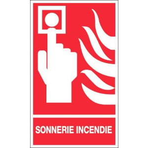 Panneau Sonnerie incendie avec logo - Rigide 330x200mm - 4161105