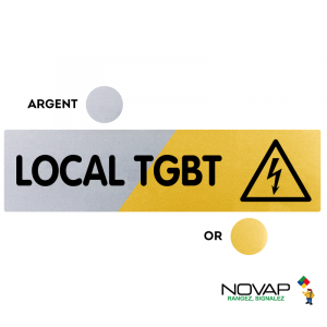 Plaquette Local TGBT 170x45 - Argent & Or - NOVAP