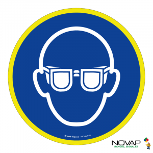 Panneau Port des lunettes obligatoire - haute visibilité - Novap