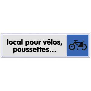 Plaquette de porte Local pour vélos, poussettes… - Plexiglas couleur 170x45mm - 4033266