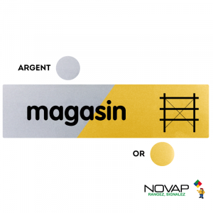 Plaquette Magasin 170x45 - Argent & Or - NOVAP