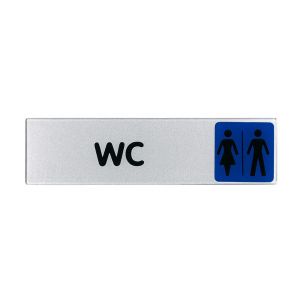Plaquette de porte WC - Plexiglas couleur 170x45mm - 4033754