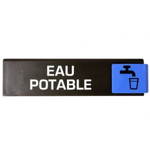 Plaquette de porte Eau potable - Europe design 175x45mm - 4260150