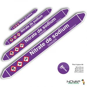 Marqueurs de tuyauterie - Nitrate de sodium - Novap