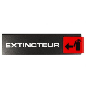 Plaquette de porte Extincteur flèche gauche - Europe design 175x45mm - 4260396