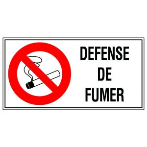 Panneau Défense de fumer - Rigide 960x480mm - 4000305