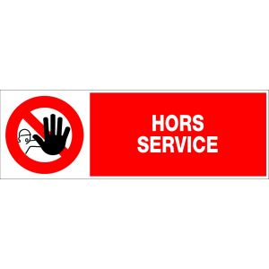 Panneau Hors service - Rigide 450x150mm - 4062785