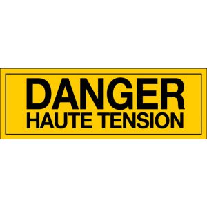 Panneau Danger haute tension - Rigide 330x120mm - 4140643