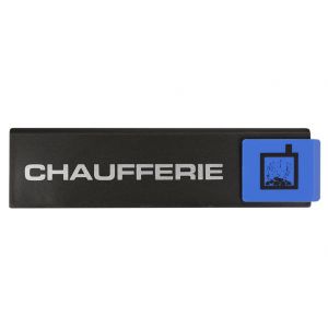 Plaquette de porte Chaufferie - Europe design 175x45mm - 4260068