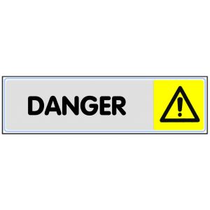 Plaquette de porte Danger (texte) - Plexiglas couleur 170x45mm - 4032788
