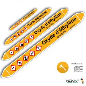 Marqueurs de tuyauterie - Oxyde d'éthylène - Novap