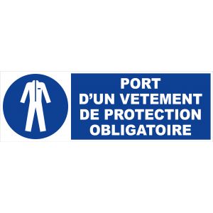 Panneau Port d'un vêtement de protection obligatoire - Rigide 450x150mm - 4030661
