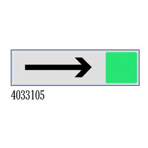 Plaquette de porte Flèche verte - Plexiglas couleur 170x45mm - 4033105