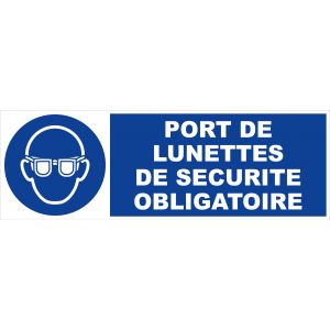 Panneau Port de lunettes de sécurité obligatoire - Rigide 450x150mm - 4030609