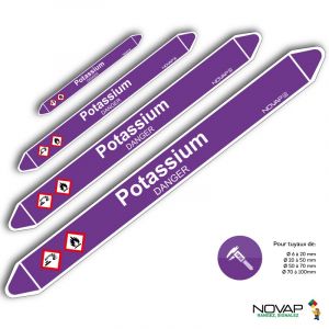 Marqueurs de tuyauterie - Potassium - Novap