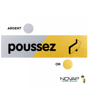 Plaquette poussez 170x45 - Argent & Or - NOVAP