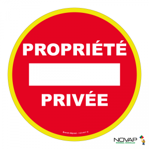 Panneau Propriété privée - haute visibilité - Novap