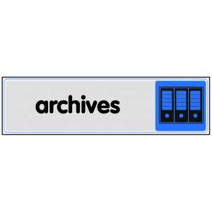 Plaquette de porte Archives - Plexiglas couleur 170x45mm - 4032566